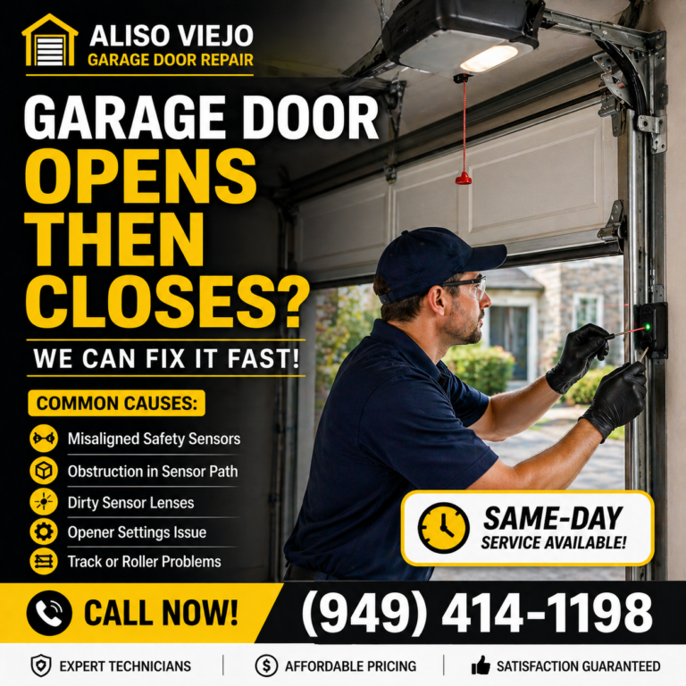Garage Door Shaking When Opening in Aliso Viejo